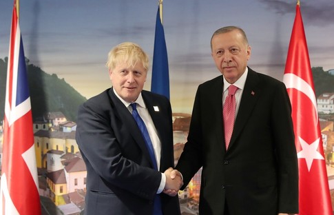 Cumhurbaşkanı Erdoğan, Johnson'la görüştü