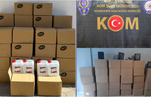 Marmaris'te bin 500 litre etil alkol ele geçirildi
