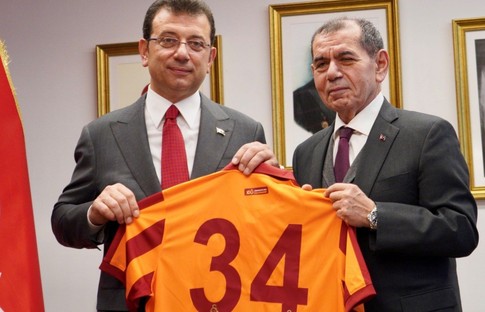 İmamoğlu, Galatasaray Başkanı Dursun Özbek'i ziyaret etti