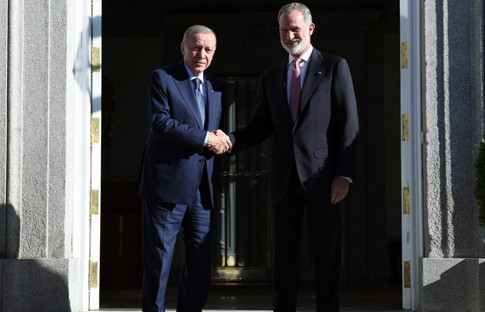 Cumhurbaşkanı Erdoğan, İspanya'da Kral 6. Felipe ile görüştü