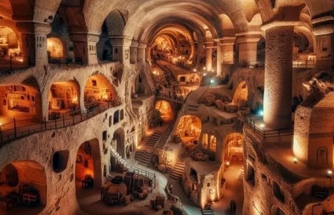 Kapadokya'daki yer altı şehirlerini 10 ayda 1 milyon 322 bin 598 turist gezdi