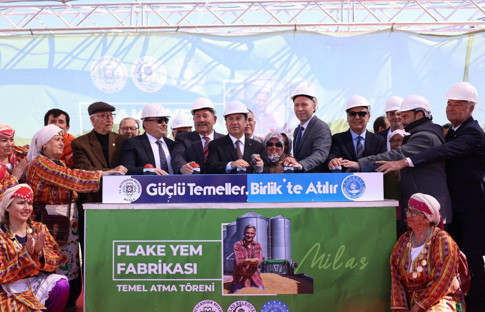 Muğla’da temeli atılan flake yem tesisi saatte 5 ton üretecek