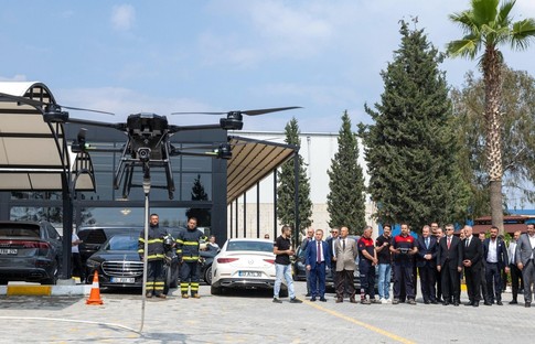 Mersin OSB’de yangın tehlikesine drone önlemi