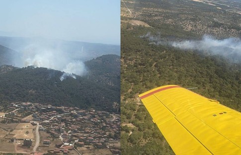 Balıkesir'de 3 ilçede arazi ve orman yangını: Havadan ve karadan müdahale ediliyor