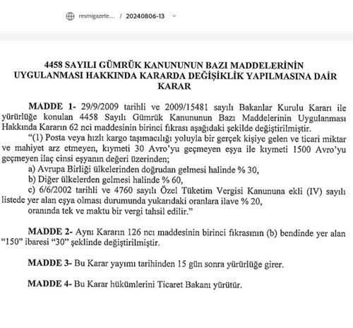 Yurtdışı alışverişin vergisi artırıldı - Resim : 2