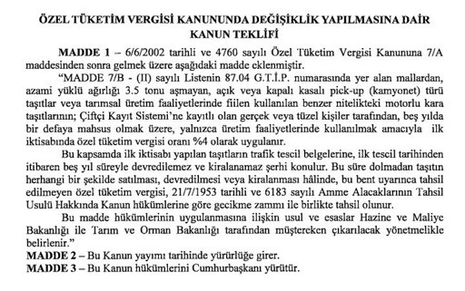 MHP’nin ÖTV oranını yüzde 50'den 4'e düşürecek teklifi Meclis’e sunuldu! - Resim : 1