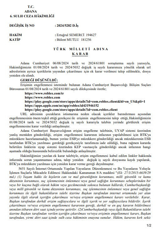 Ulaştırma Bakanlığı’ndan açıklama geldi: İşte Roblox’un kapatılma kararı! - Resim : 1
