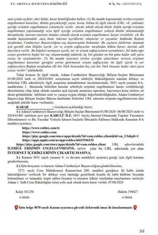 Ulaştırma Bakanlığı’ndan açıklama geldi: İşte Roblox’un kapatılma kararı! - Resim : 2