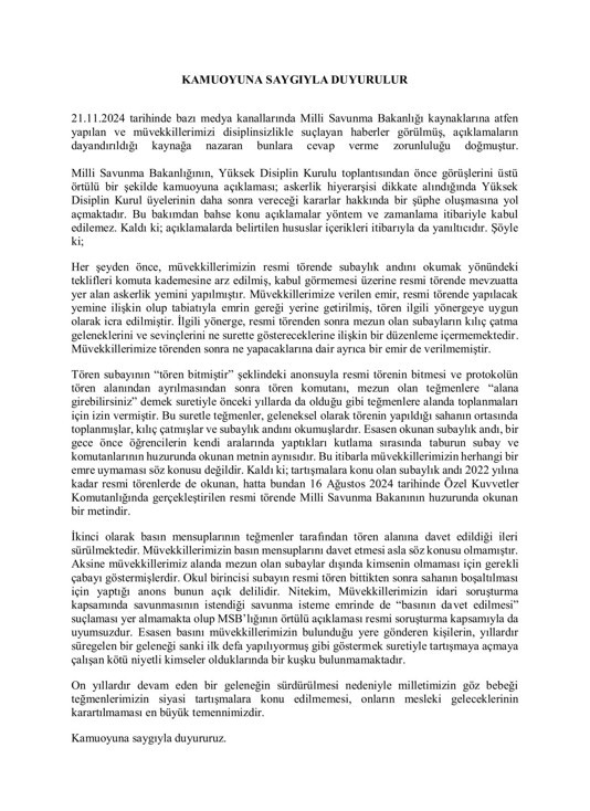 İhracı istenen teğmenlerden ilk açıklama: On yıllardır süren gelenek - Resim : 1