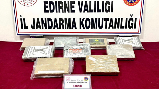 Edirne'de bir tırda 10 kilogram kokain ele geçirildi
