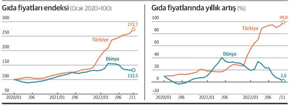 Gıda enflasyonu dünyadan koptu - Resim : 1