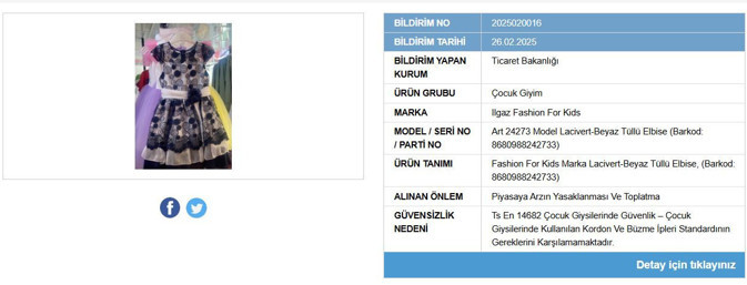 Ebeveynler dikkat! Ticaret Bakanlığı bu giyim ürünlerinin satışını yasakladı - Resim : 1