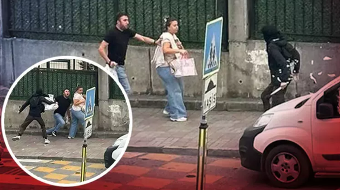 İstanbul'da kan donduran olay!  Yolda yürüyen 3 kişiyi bıçakladı, okula girmeye çalıştı - Resim : 2