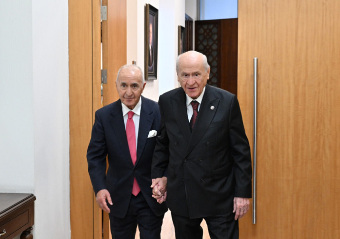 MHP Genel Başkanı Bahçeli, eski CHP Genel Başkanı Çetin ile görüştü - Resim : 1
