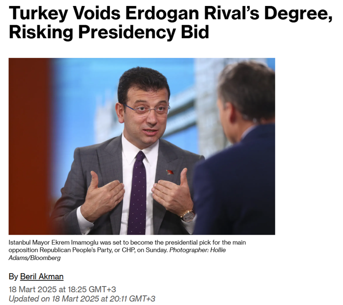 Dünya basını İmamoğlu'nun diplomasının iptalini nasıl gördü? - Resim : 1