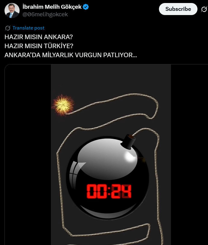 ABB operasyonunu saatler önce haber vermişti, Melih gökçek, Ankara