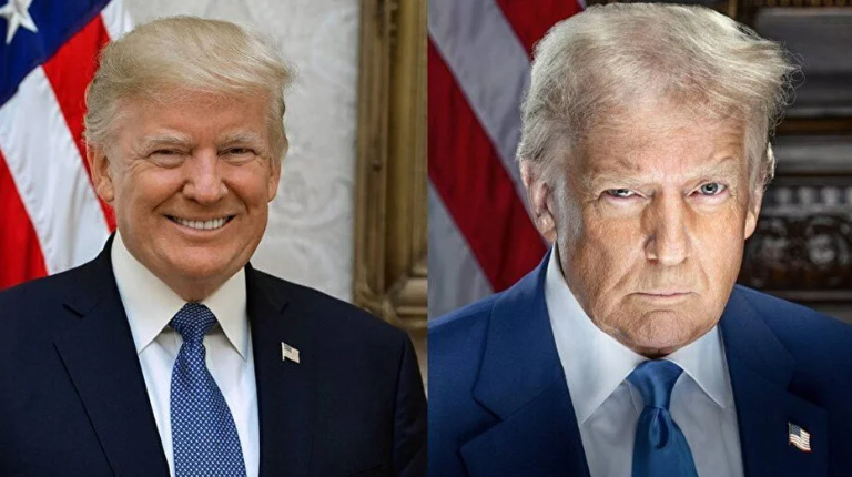 Trump'ın resmi portresi yayınlandı: Sabıka fotoğrafıyla neredeyse aynı - Resim : 2