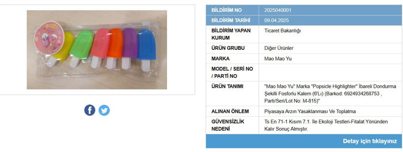 Ebeveynler dikkat! Bakanlık, bir kırtasiye ürününün satışını yasakladı - Resim : 1