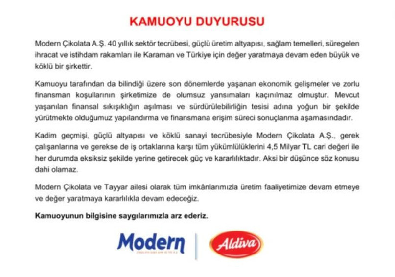 Bir dönem Ülker'in ortağıydı! Çikolata devi konkordato başvurusu yaptı - Resim : 1