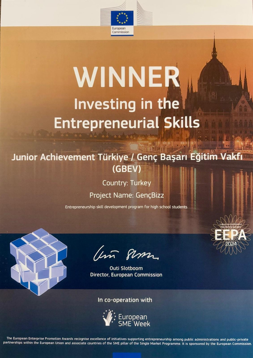Avrupa’dan Genç Başarı Eğitim Vakfı’na birincilik ödülü - Resim : 1