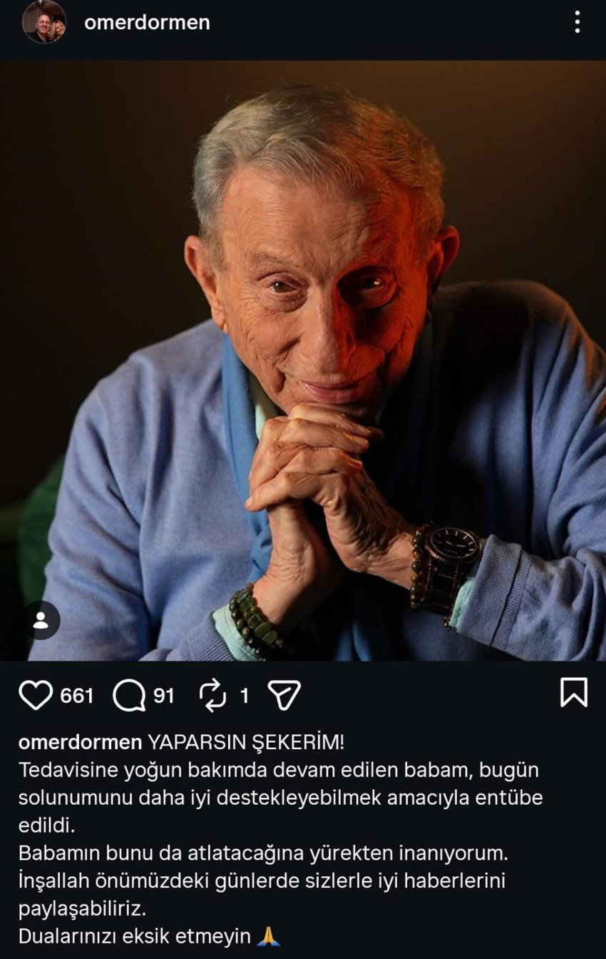Usta sanatçı Haldun Dormen entübe edildi - Resim : 1