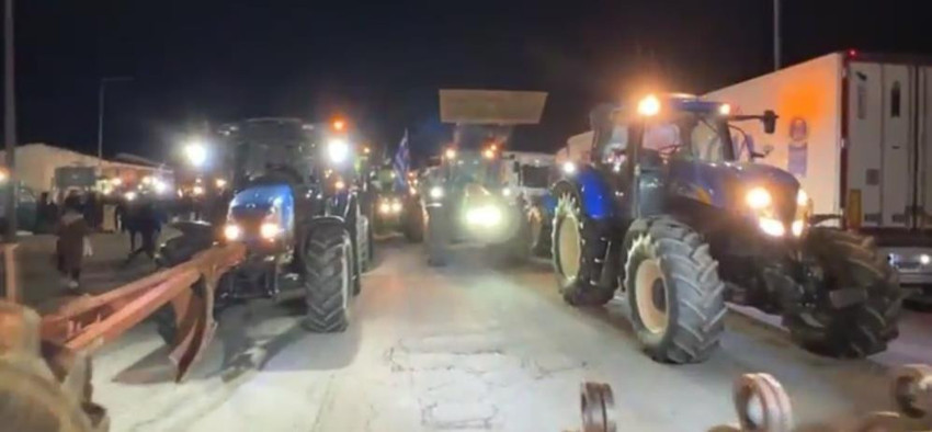 Yunanistan'daki çiftçi eylemi Türkiye sınırını kilitledi: TIR'lara 24 saat yasak, küçük araçlara sınırlı geçiş (Video) - Resim : 1
