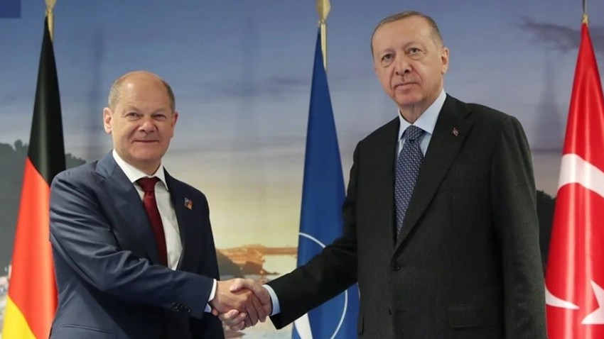 Cumhurbaşkanı Erdoğan, Olaf Scholz ile görüştü