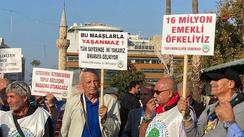 Emekliler meydanlara indi: Seyyanen zam ve yasa çağrısı yaptılar - Resim : 1