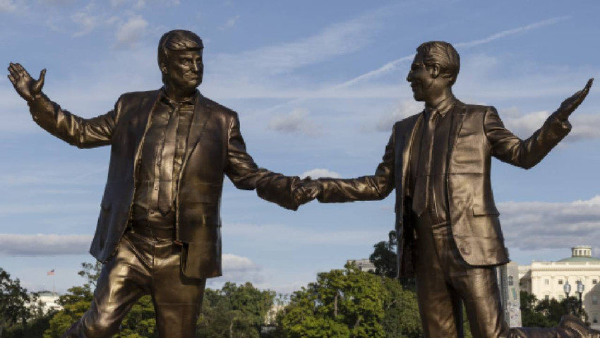 Trump'ı çıldırtacak heykel: Yeniden Kongre binasının önünde (Video) - Resim : 1