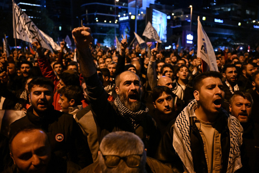 İsrail ve ABD Başkonsoloslukları önünde Sumud protestosu - Resim : 1