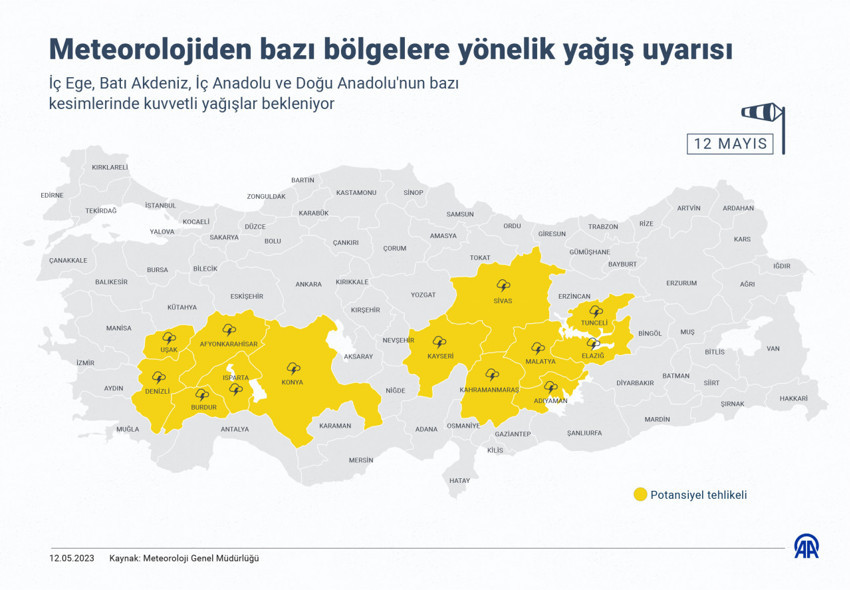 Meteorolojiden 17 il için sarı kodlu uyarı - Resim : 1