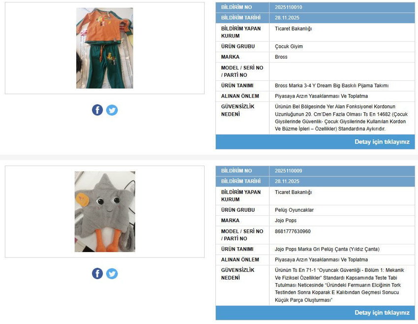 Bakanlık iki ürünün satışını yasakladı, piyasadan toplatılıyor - Resim : 1