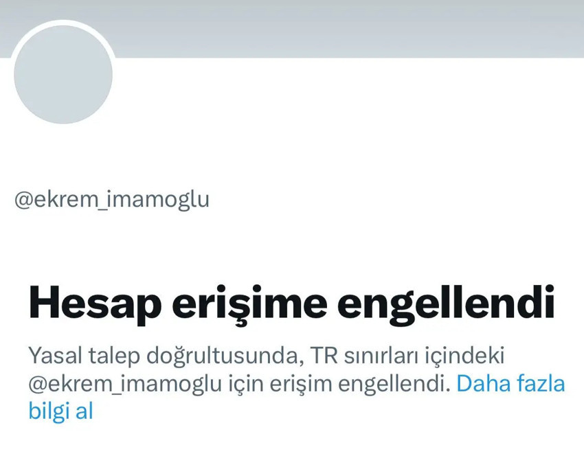 İmamoğlu'nun hesabına erişim engeli getiren X'ten açıklama: Karara itiraz ediyoruz - Resim : 1