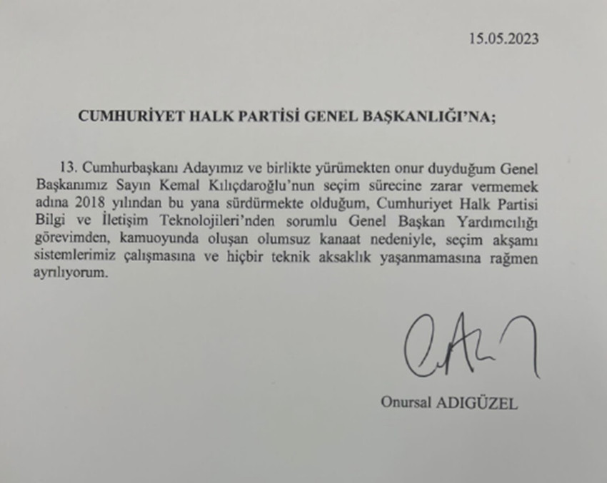 Kılıçdaroğlu, Onursal Adıgüzel’i görevden aldı - Resim : 1
