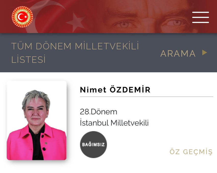 İstanbul Milletvekili Nimet Özdemir, CHP'den istifa etti - Resim : 1
