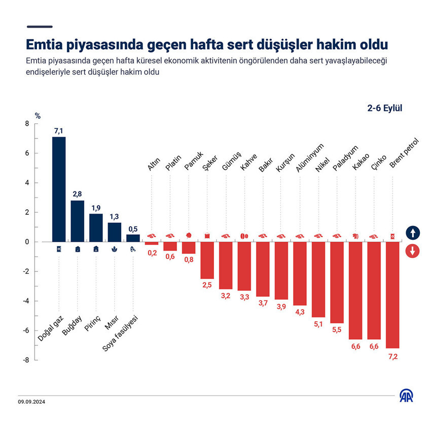 Emtia piyasasında geçen hafta sert düşüşler görüldü - Resim : 1