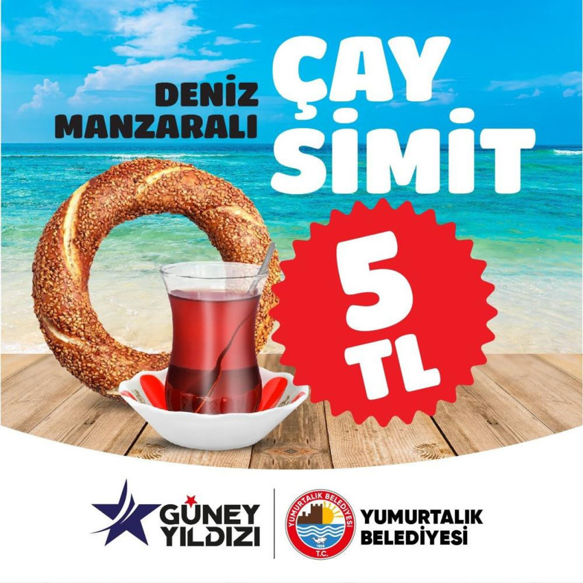 Bu ilçede belediye çay ve simiti 5 TL yaptı - Resim : 1