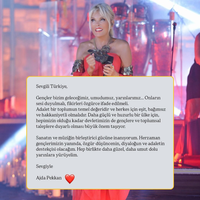 Ajda Pekkan: Gençlerimizin sesi duyulmalı, fikirleri özgürce ifade edilmeli - Resim : 1