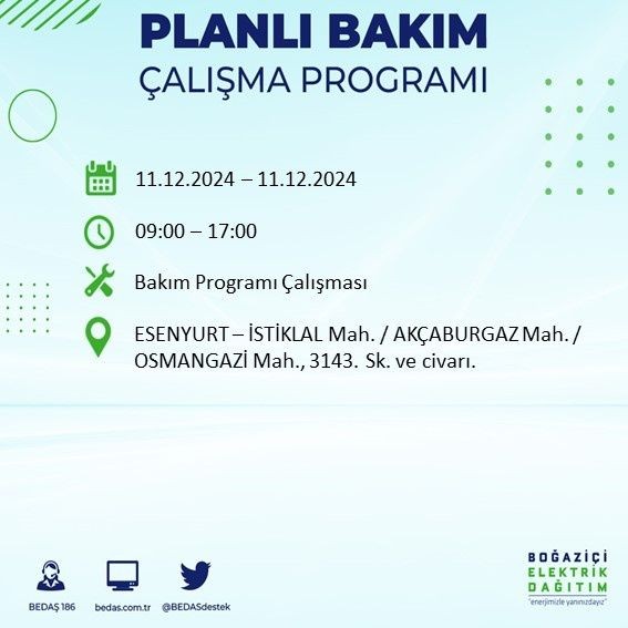 İstanbullular dikkat: 19 ilçede elektrik kesintisi olacak! BEDAŞ duyurdu hemen listeyi kontrol edin - Sayfa 20