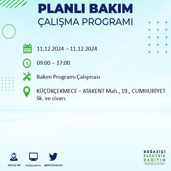 İstanbullular dikkat: 19 ilçede elektrik kesintisi olacak! BEDAŞ duyurdu hemen listeyi kontrol edin - Sayfa 30