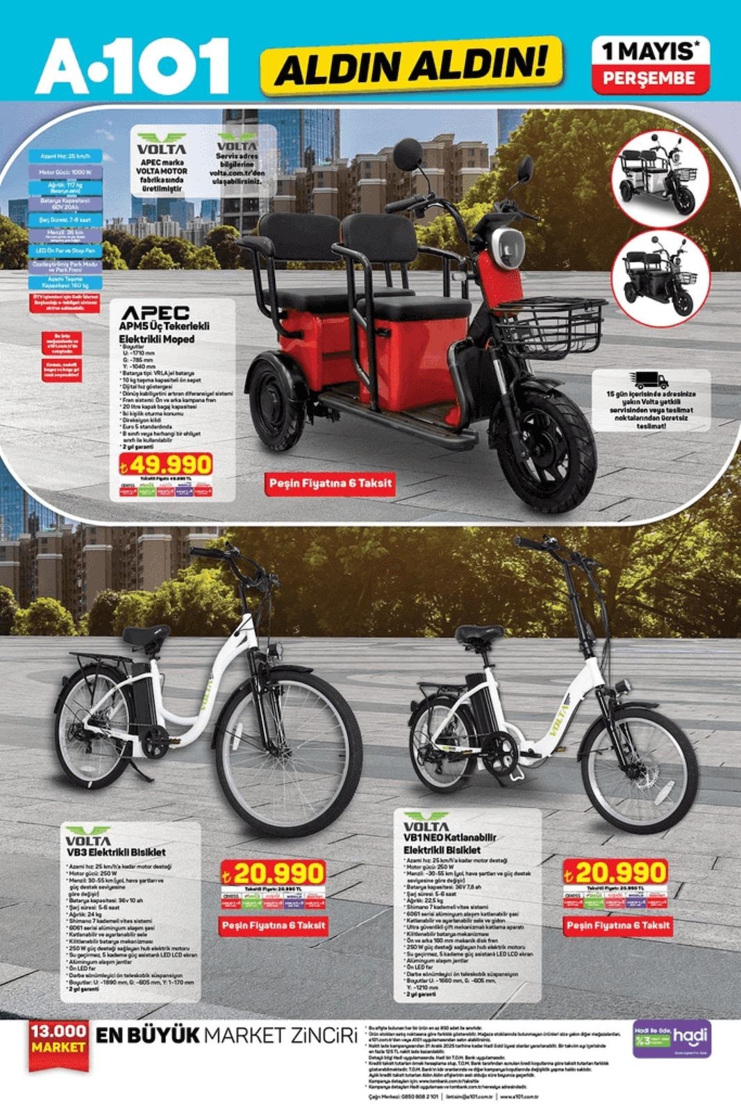 A101’e 1 Mayıs Perşembe günü elektrikli moped geliyor! (A101 1 MAYIS 2025 AKTÜEL ÜRÜNLER KATALOĞU) - Sayfa 4