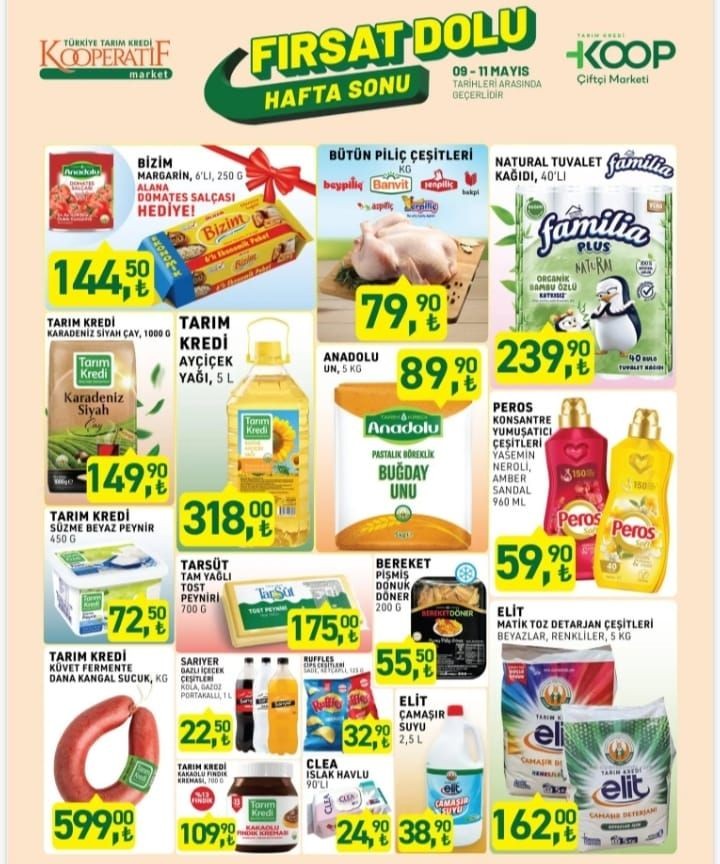 Tarım Kredi KOOP Çiftçi Marketi’nde Fırsat Dolu Hafta Sonu! (TARIM KREDİ 9-11 MAYIS AKTÜEL ÜRÜNLER) - Sayfa 1