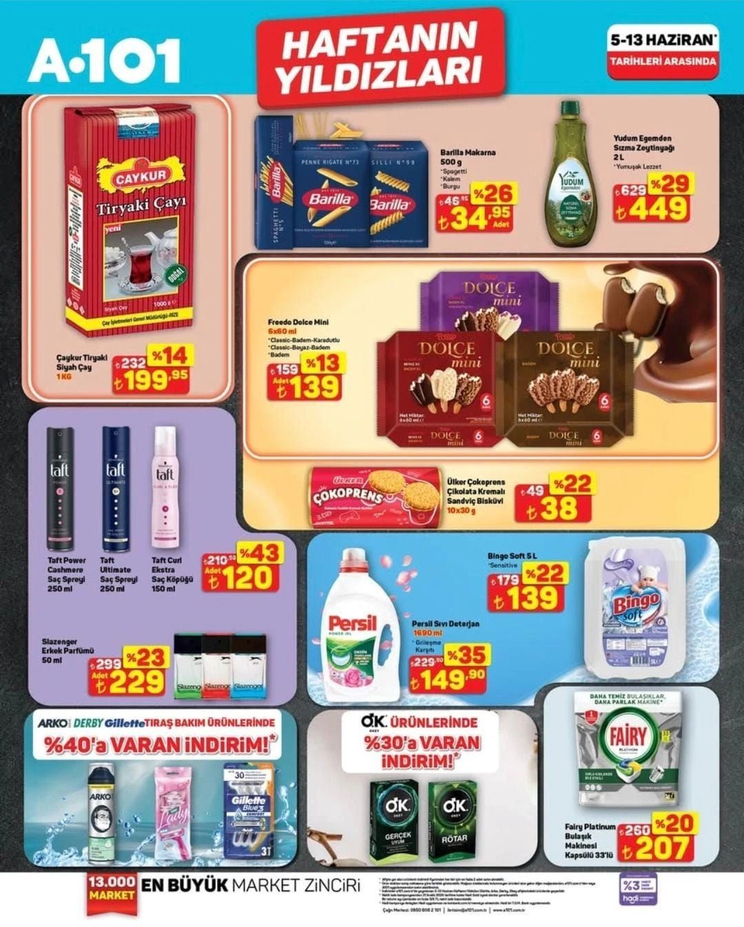 A101 5-13 Haziran Haftanın Yıldızları Kataloğu yayımlandı! Zeytinyağında yüzde 29 indirim! - Sayfa 2