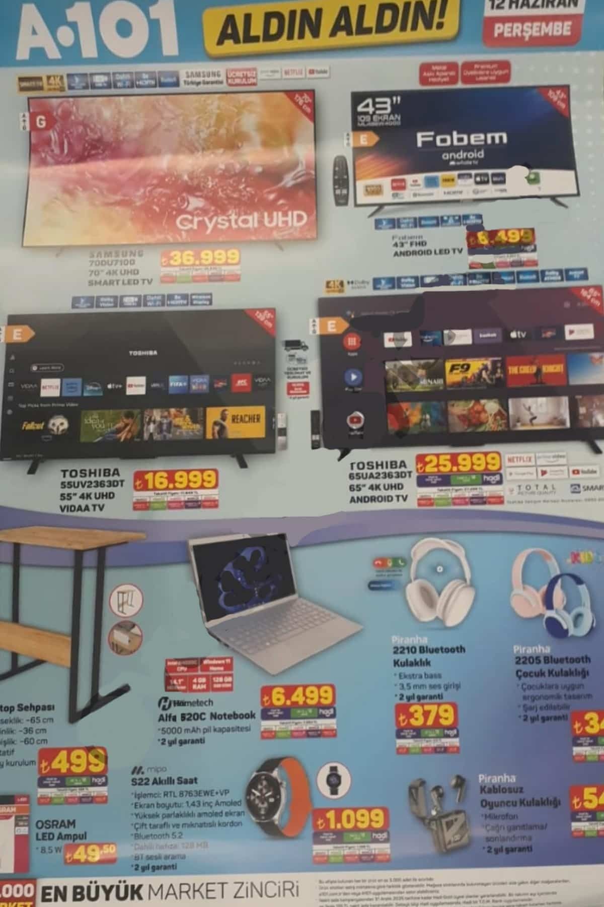 A101’e 12 Haziran Perşembe günü Notebook geliyor! (A101 12 HAZİRAN AKTÜEL ÜRÜNLER KATALOĞU) - Sayfa 1