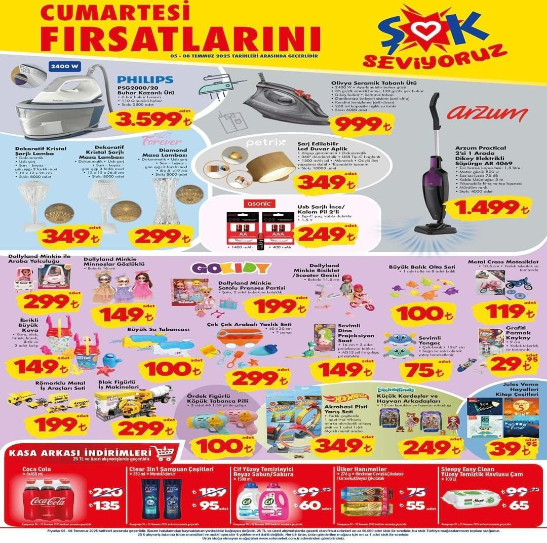 ŞOK markete Dikey Elektrikli Süpürge geliyor! ŞOK 05 Temmuz 2025 Cumartesi aktüel ürünler kataloğu! - Sayfa 1