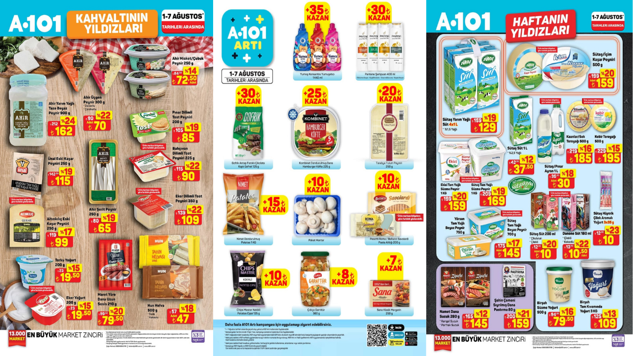 A101 market 01-07 Ağustos 2025 indirim kataloğu yayımlandı! A101'de hangi ürünlerde indirim var?