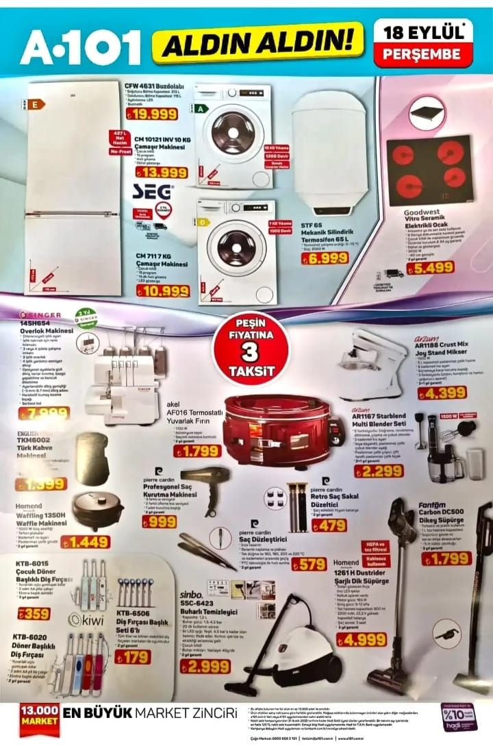 A101 market 18 Eylül 2025 tarihinden itibaren geçerli Aldın Aldın aktüel indirimlerinde neler var? - Sayfa 2