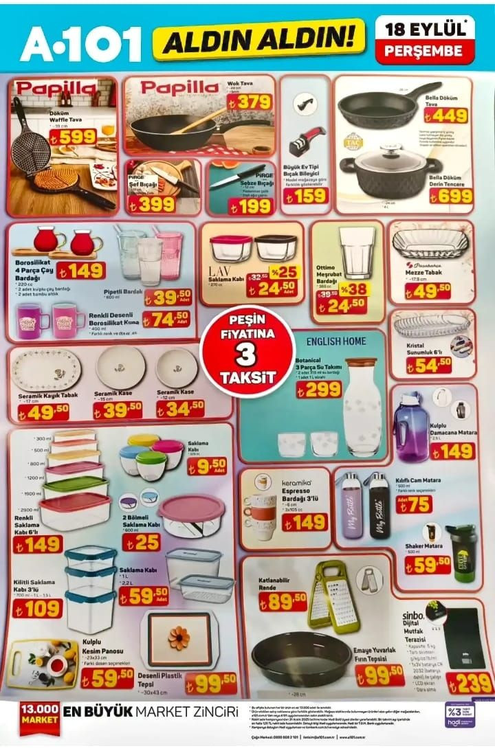 A101 market 18 Eylül 2025 tarihinden itibaren geçerli Aldın Aldın aktüel indirimlerinde neler var? - Sayfa 3