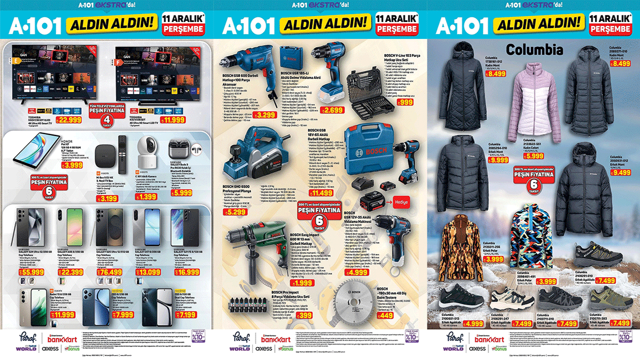 A101 11 Aralık Cuma İnternete Özel Aldın Aldın Kataloğu yayımlandı! A101’e Darbeli Matkap geliyor!