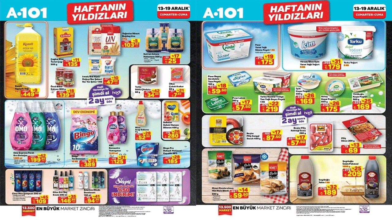 A101 13-19 Aralık Haftanın Yıldızları kataloğu yayımlandı! A101’e hangi ürünler geliyor?